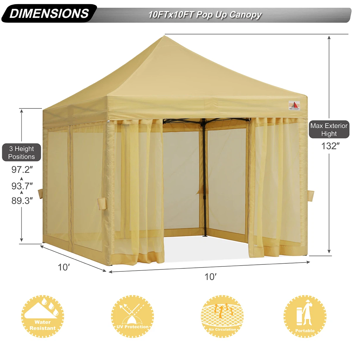 ABCCANOPY 10x10 Easy Pop Up Gazebo Canopy Tent - photo 3