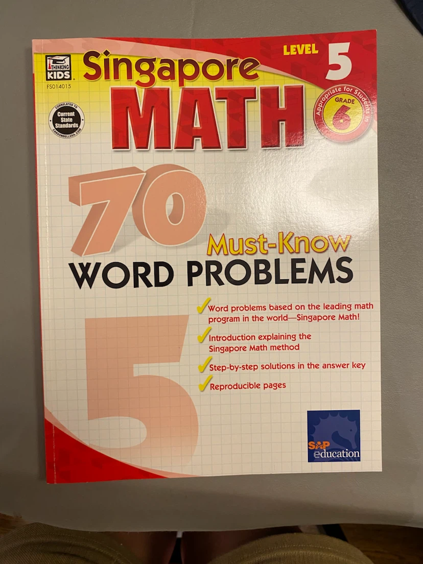 Singapore Math 70 Must-Know Word Problems Level 5