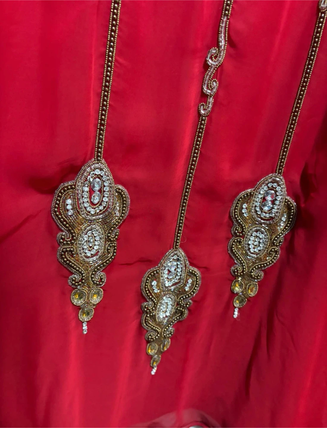Embellished Red Kaftan - photo 4