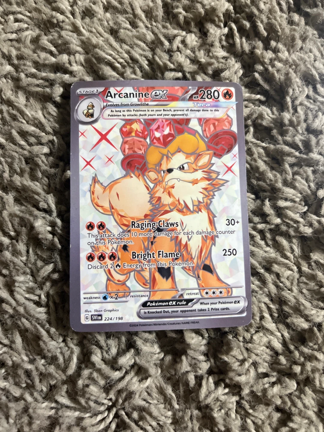 Arcanine EX Pokémon Card