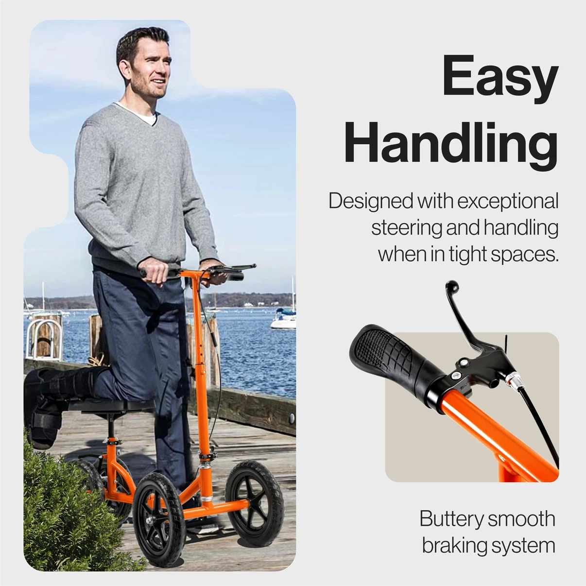 SuperHandy Folding Knee Walker Steerable Rolling - photo 2