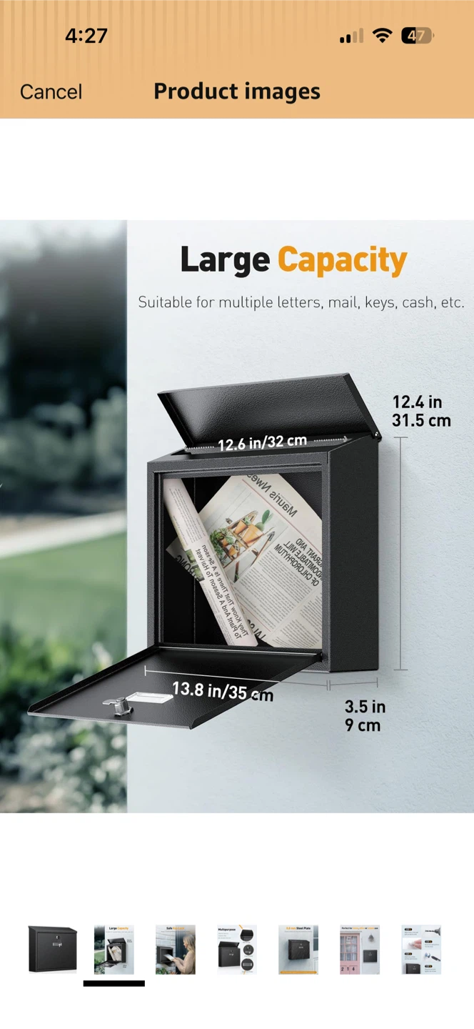 Secure locking mailbox with 2 keys - photo 2