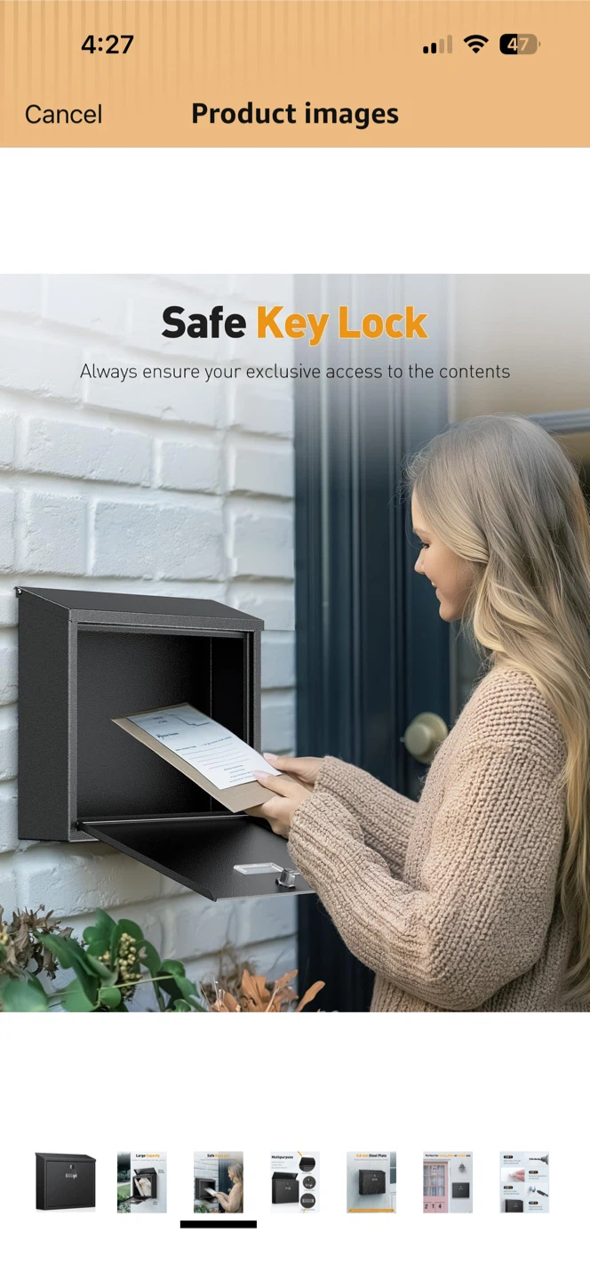 Secure locking mailbox with 2 keys - photo 3