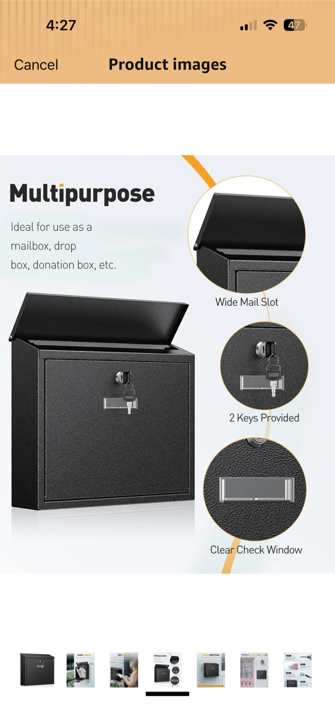 Secure locking mailbox with 2 keys - photo 4