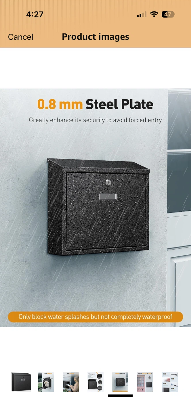 Secure locking mailbox with 2 keys - photo 5