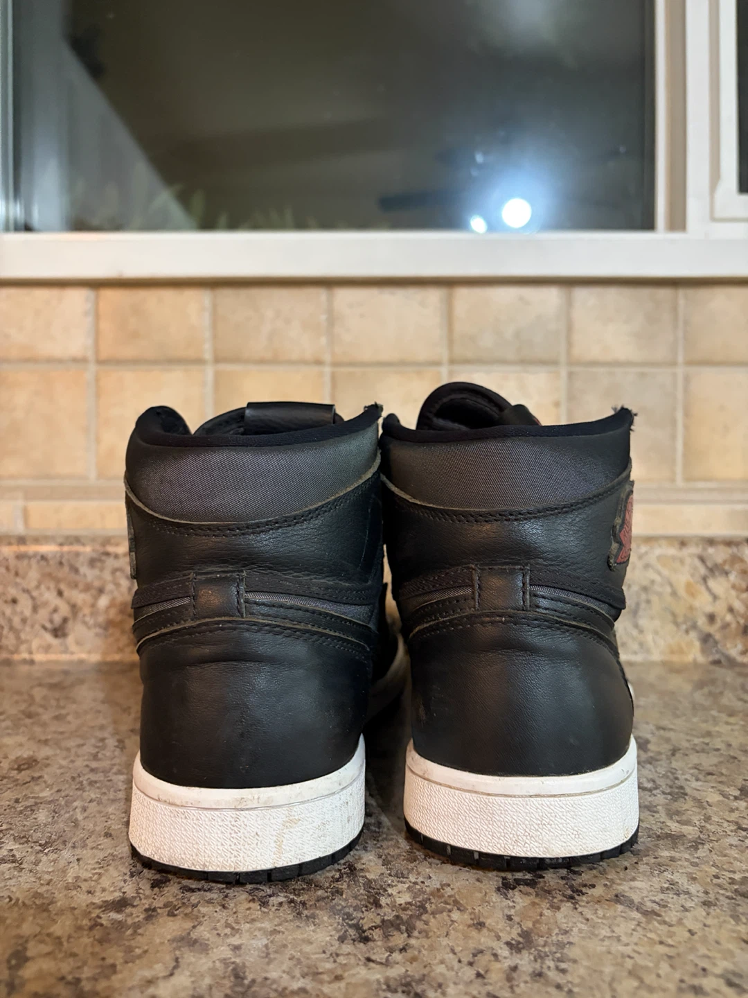 Air Jordan 1 High Black Red Sneakers - photo 2