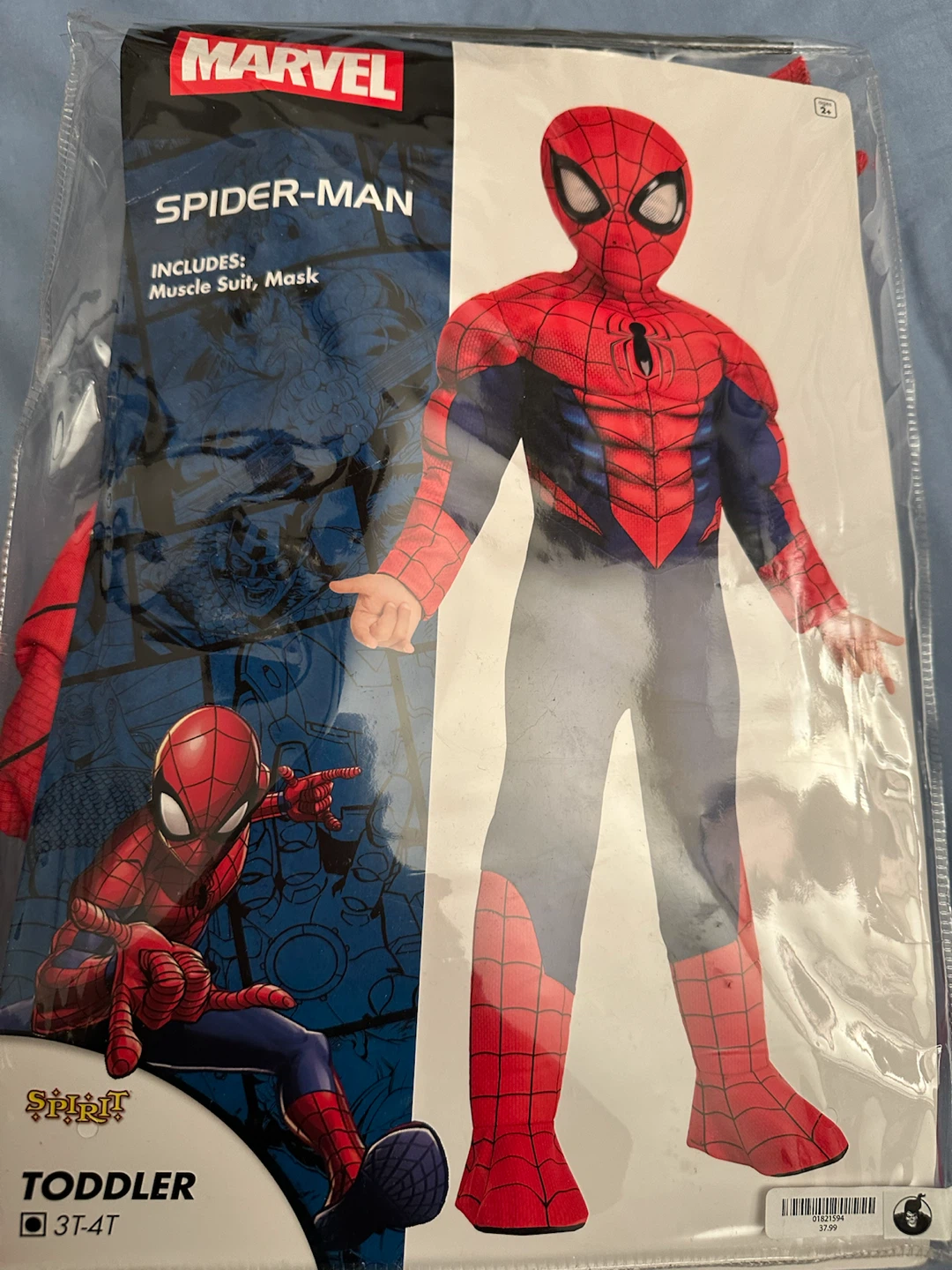 Marvel Spider-Man Toddler Muscle Costume 3T-4T - photo 4