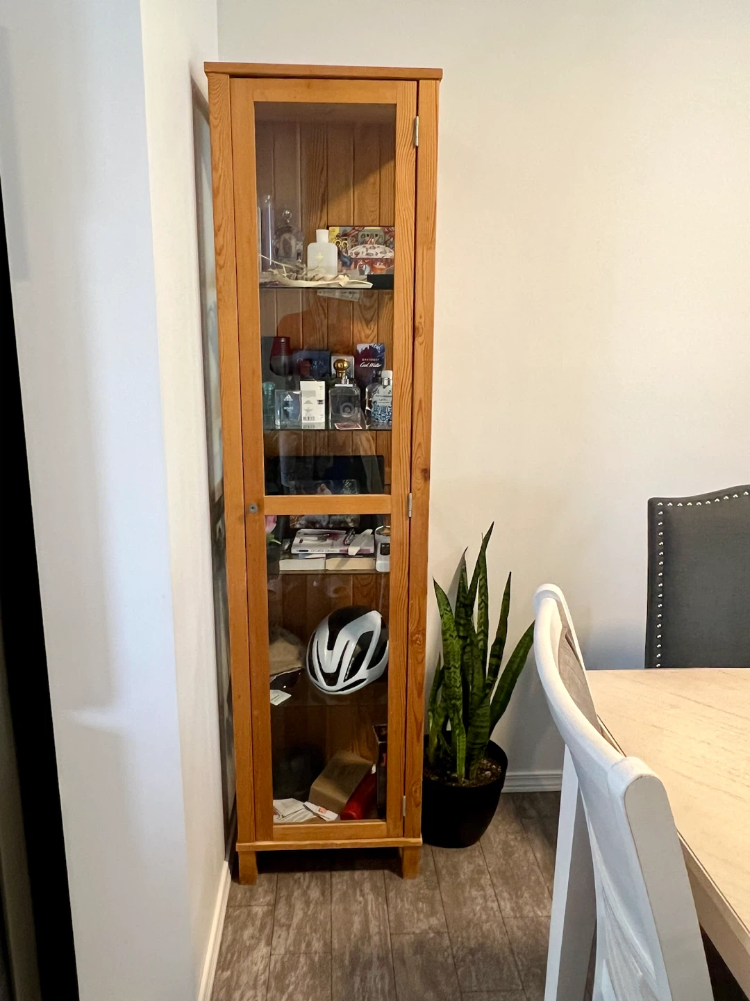 Wooden Display Cabinet with Glass Door