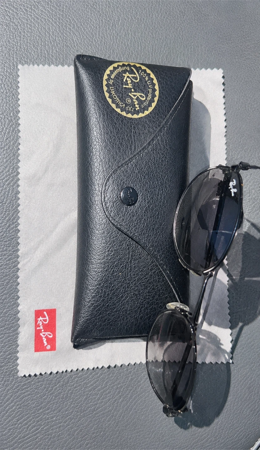Ray-Ban black oval sunglasses