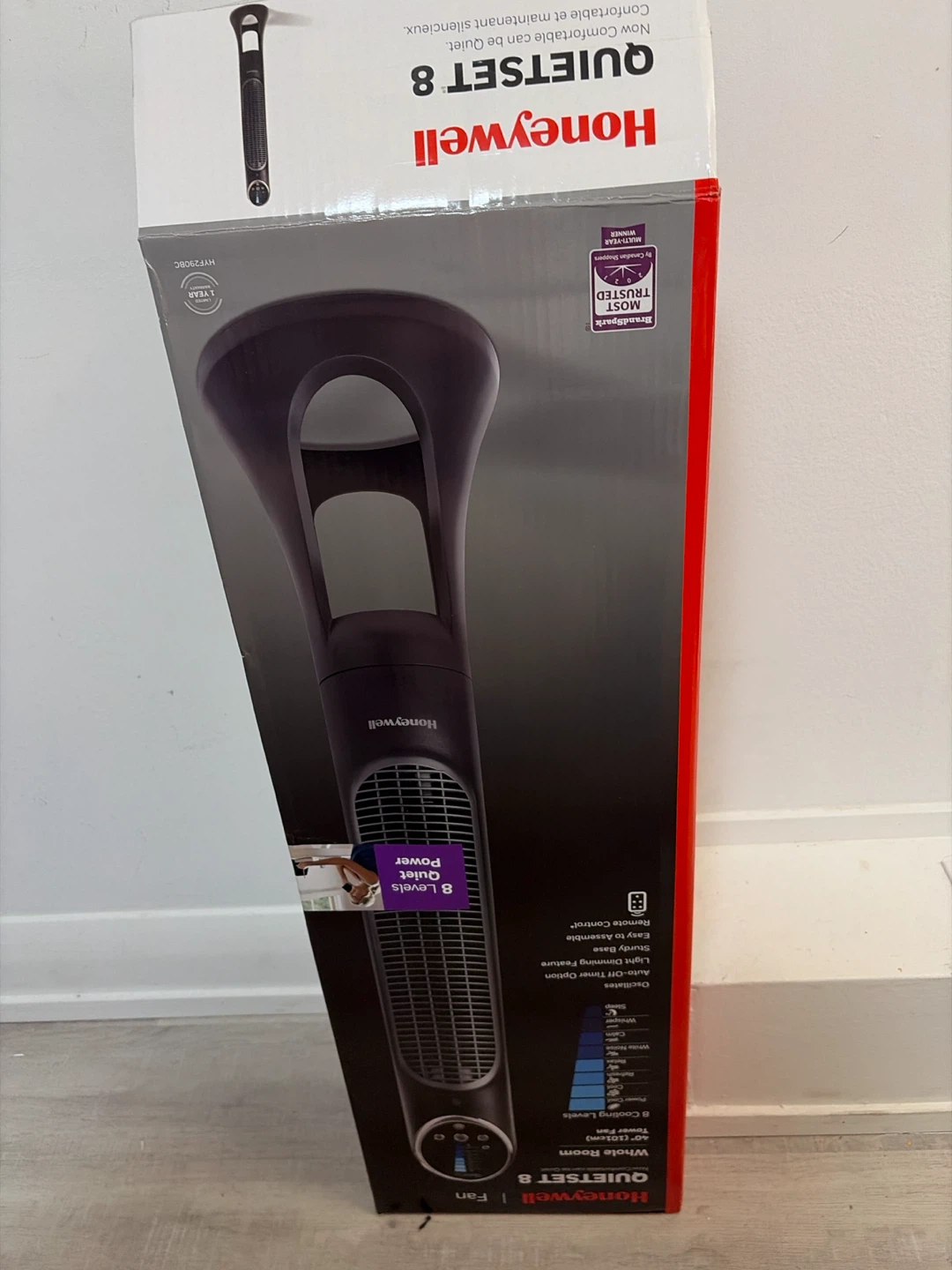 Honeywell QuietSet 8 Tower Fan (box included)