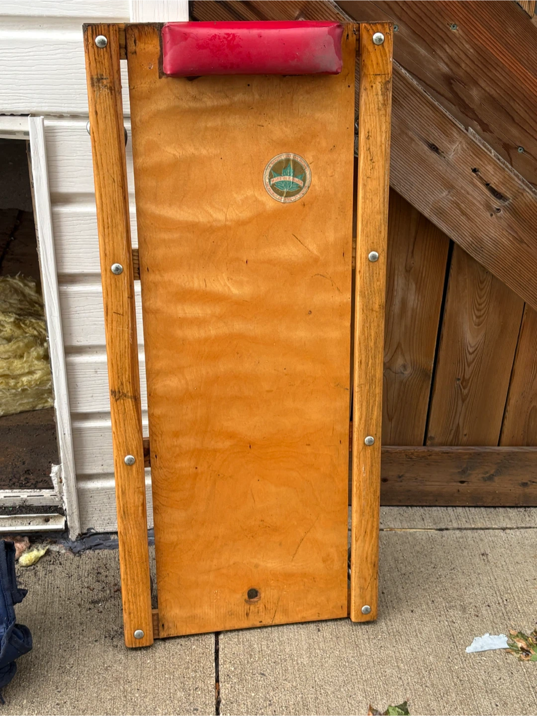 Vintage wooden automotive creeper / floor crawler.