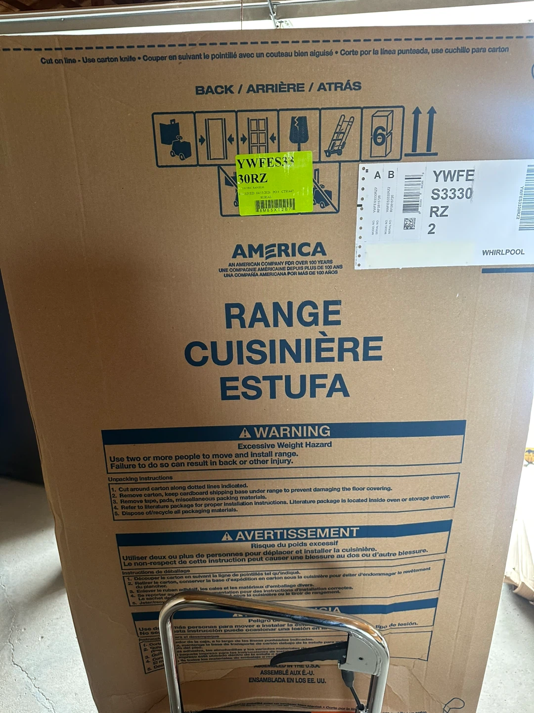 Whirlpool New Electric Range