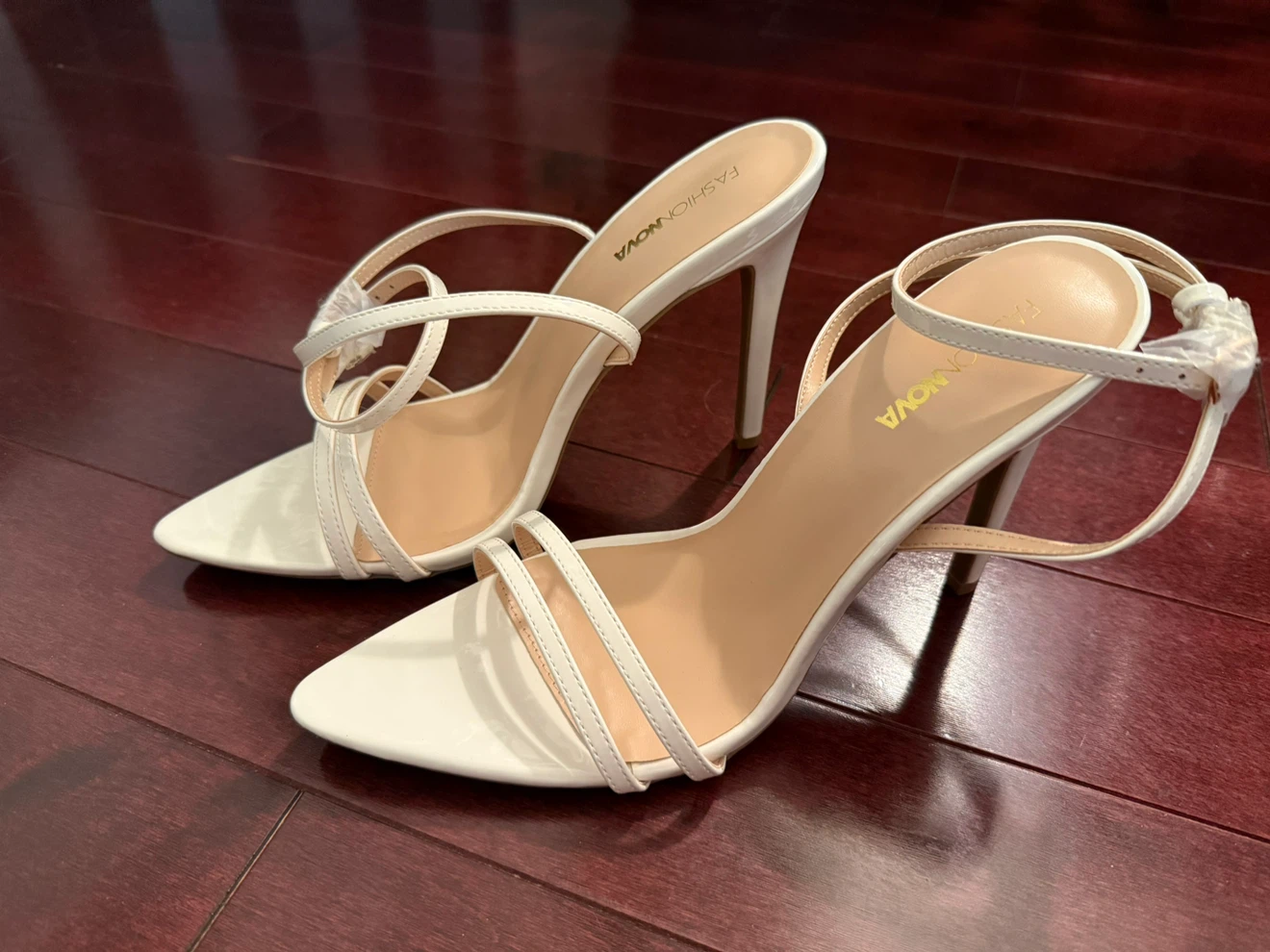 White Strappy High Heels Fashion Nova