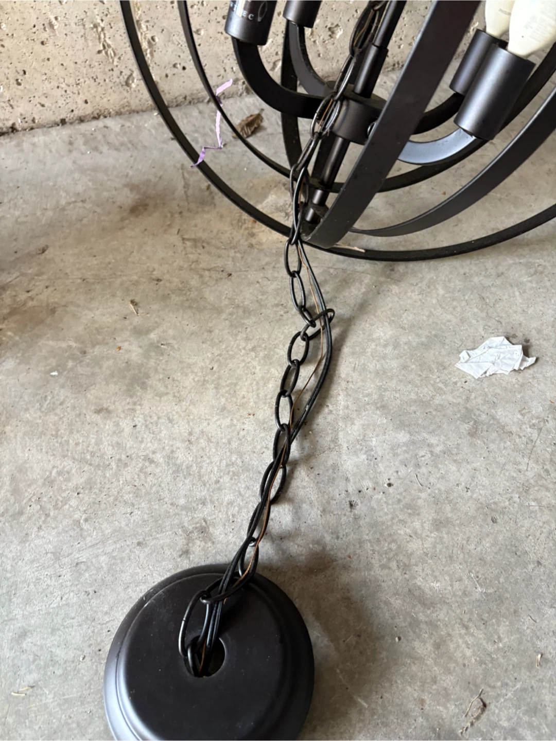 Black Globe Chandelier Light Fixture - photo 3