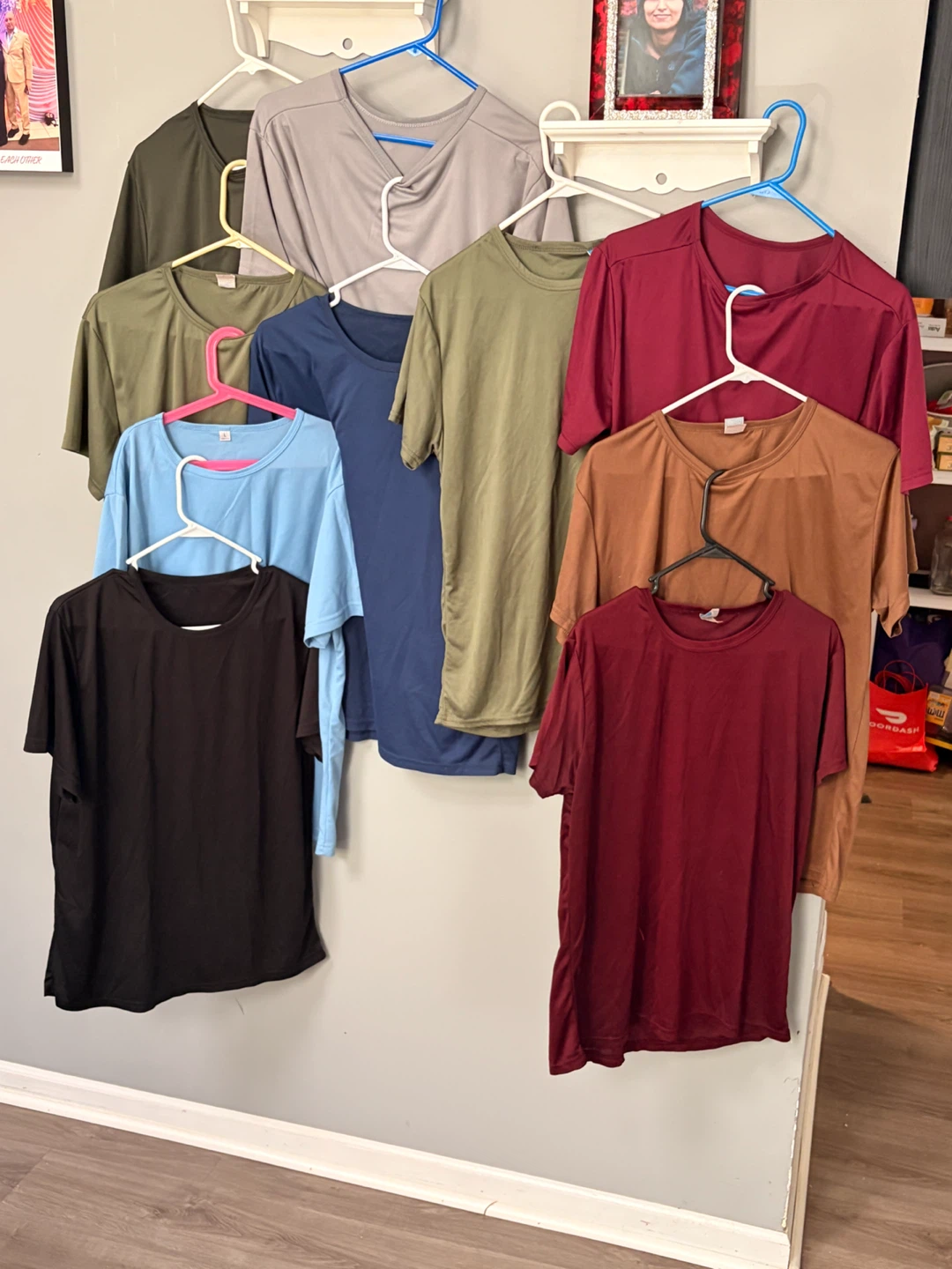 Lot of 10 Assorted Moisture Wicking T-Shirts in a Large Size