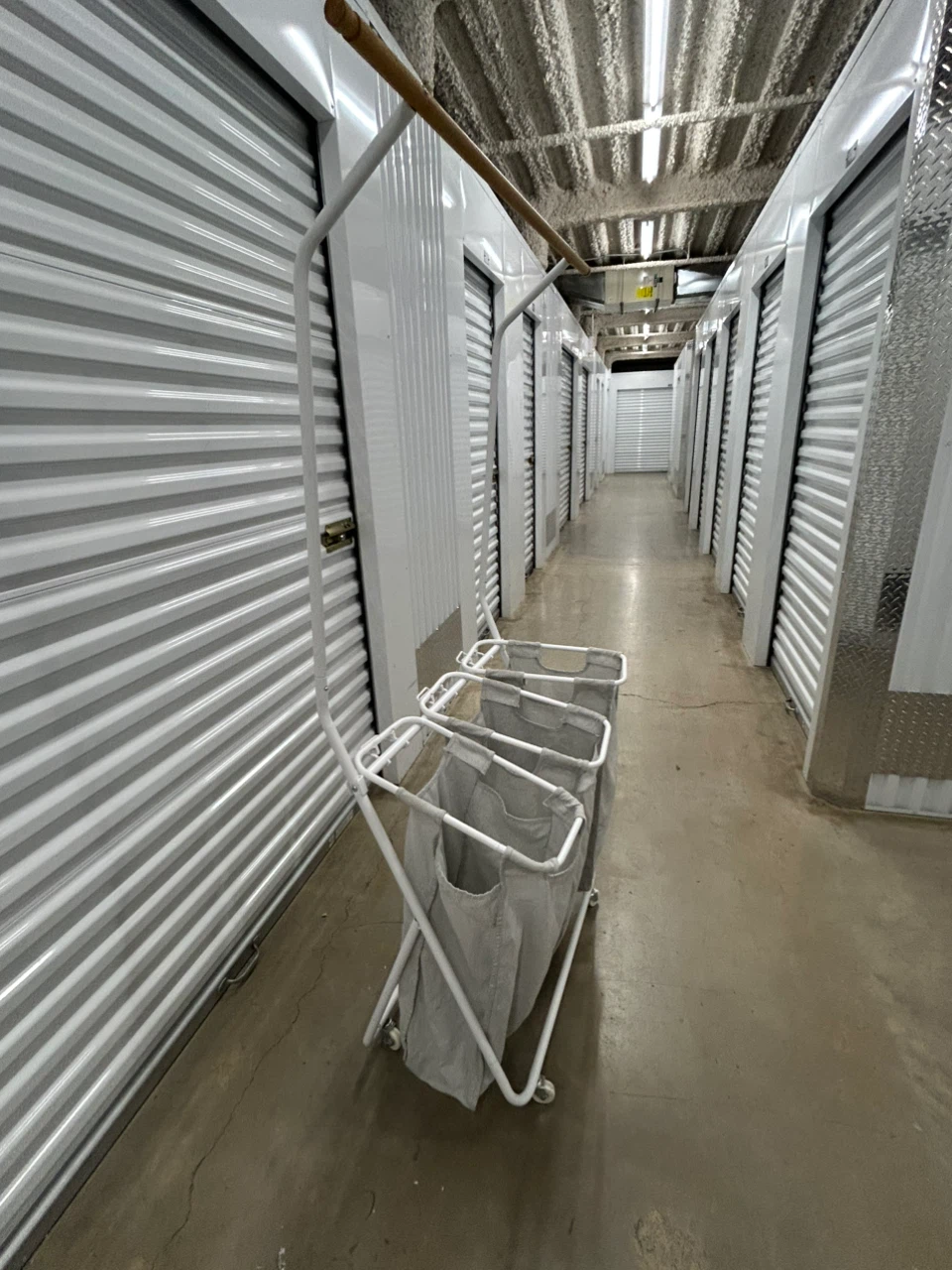3-Bag Rolling Laundry Sorter with Hanging Bar - photo 4