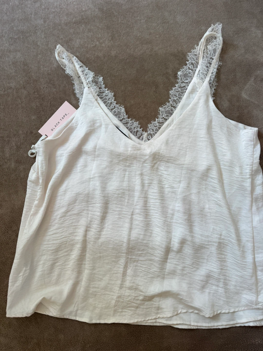 Black Tape Lace Trim Cami Top - photo 4