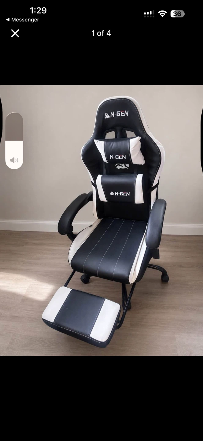 N-GEN Gaming Chair Black and White