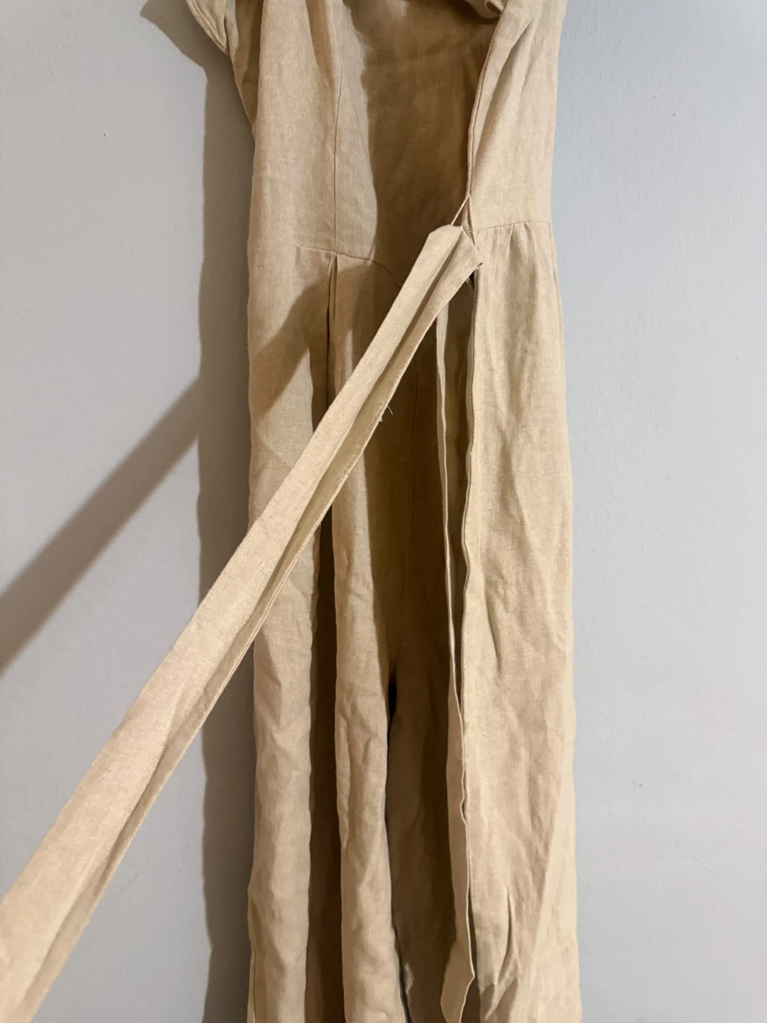 Beige Ruffled Linen Jumpsuit - photo 2