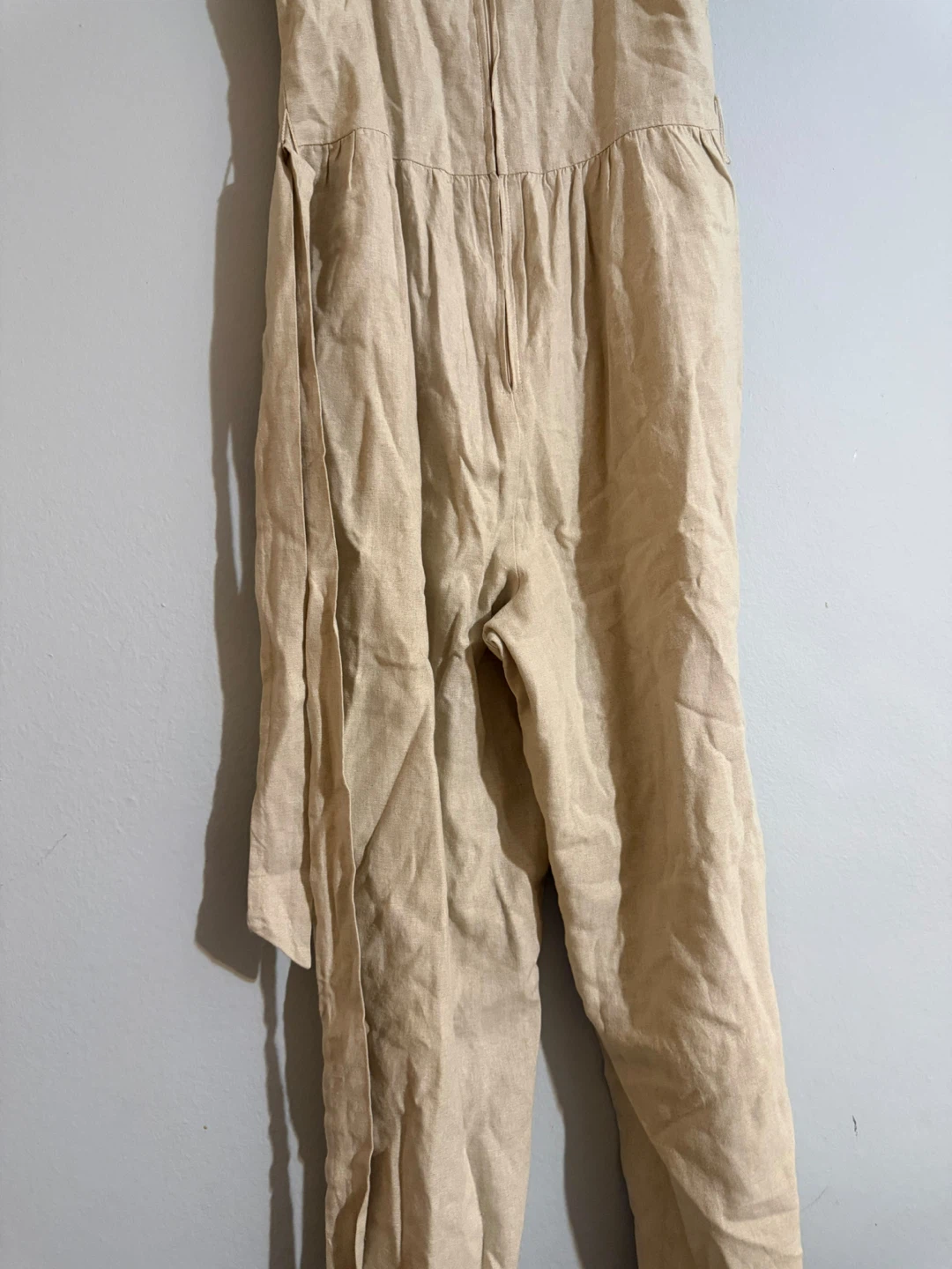 Beige Ruffled Linen Jumpsuit - photo 5