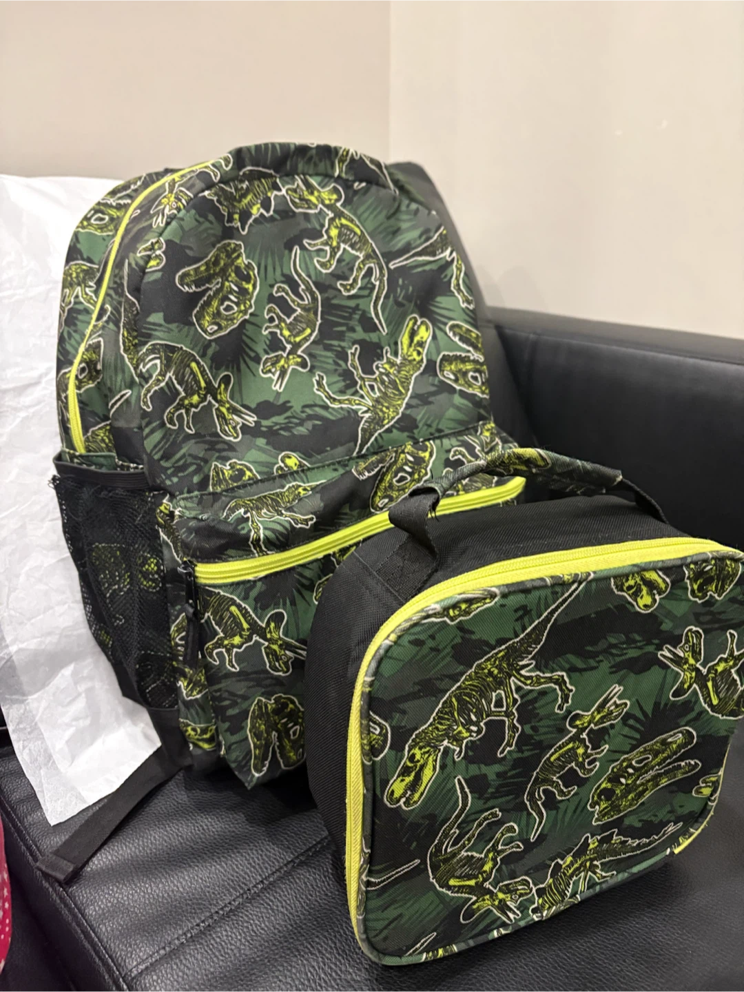 Dinosaur Camo Backpack & Lunchbox Set