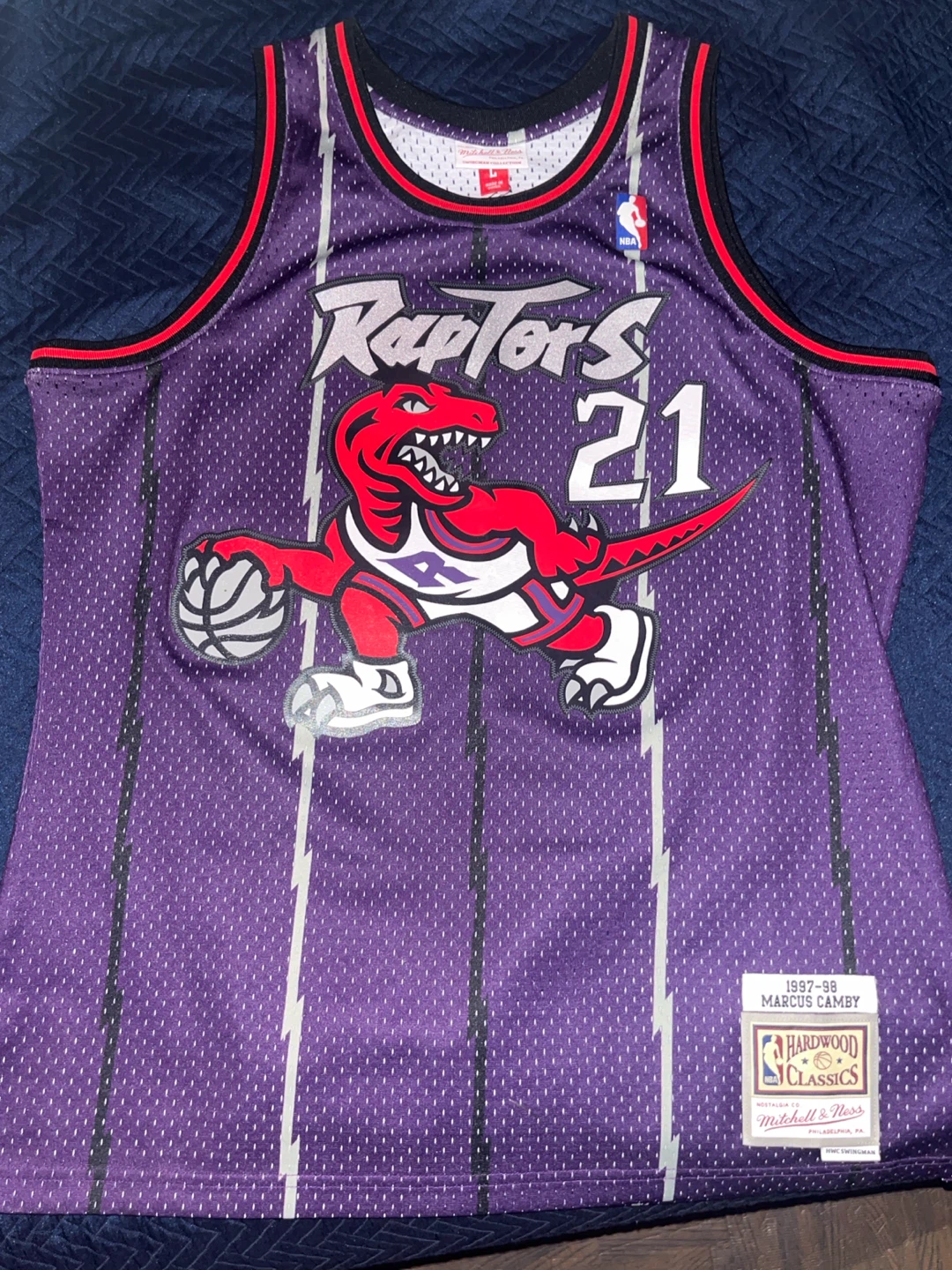 Mitchell & Ness Toronto Raptors Marcus Camby 21 Jersey Size L