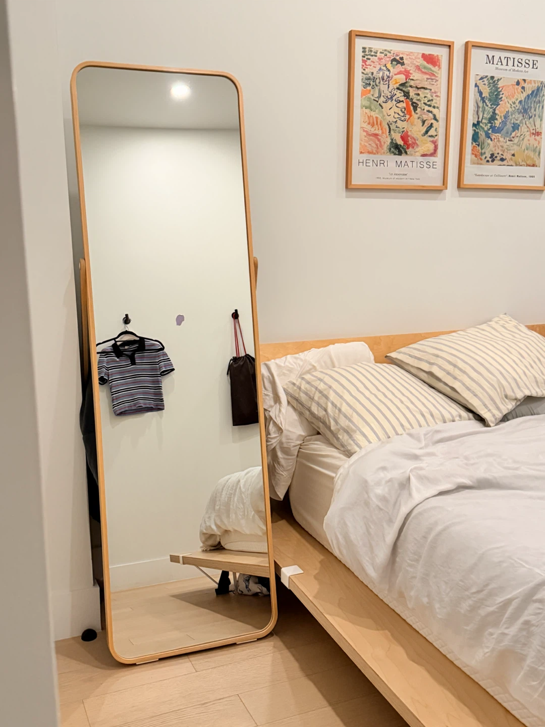 IKEA IKORNNES Full Length Standing Mirror with Wooden Frame - photo 3