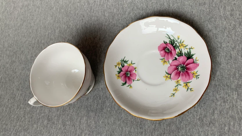 Royal Osborne Patt 8202 Pink Anemone Teacup & Saucer Set - photo 2