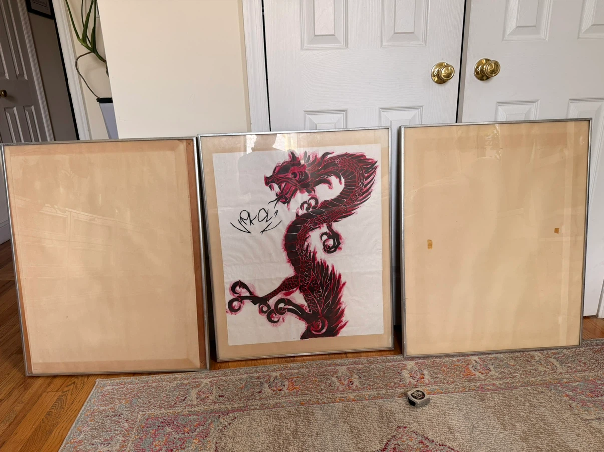 Set of 3 Metal Picture Frames ($40 each) 25”x31”