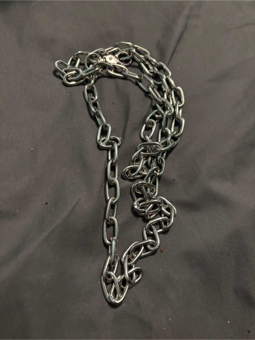 Silver-toned metal chain belt