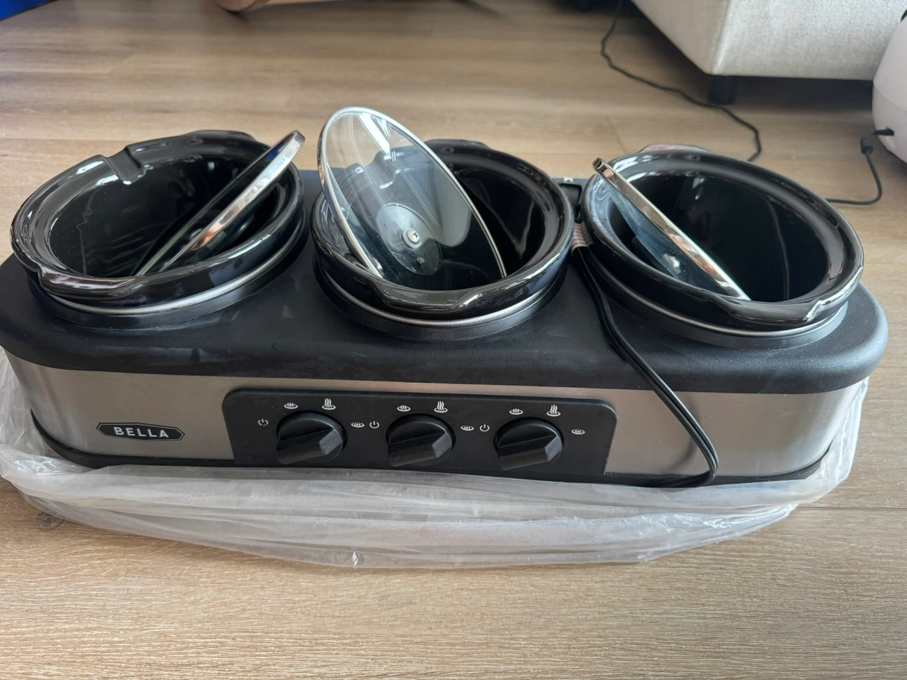 BELLA Triple Slow Cooker and Buffet Server - photo 5