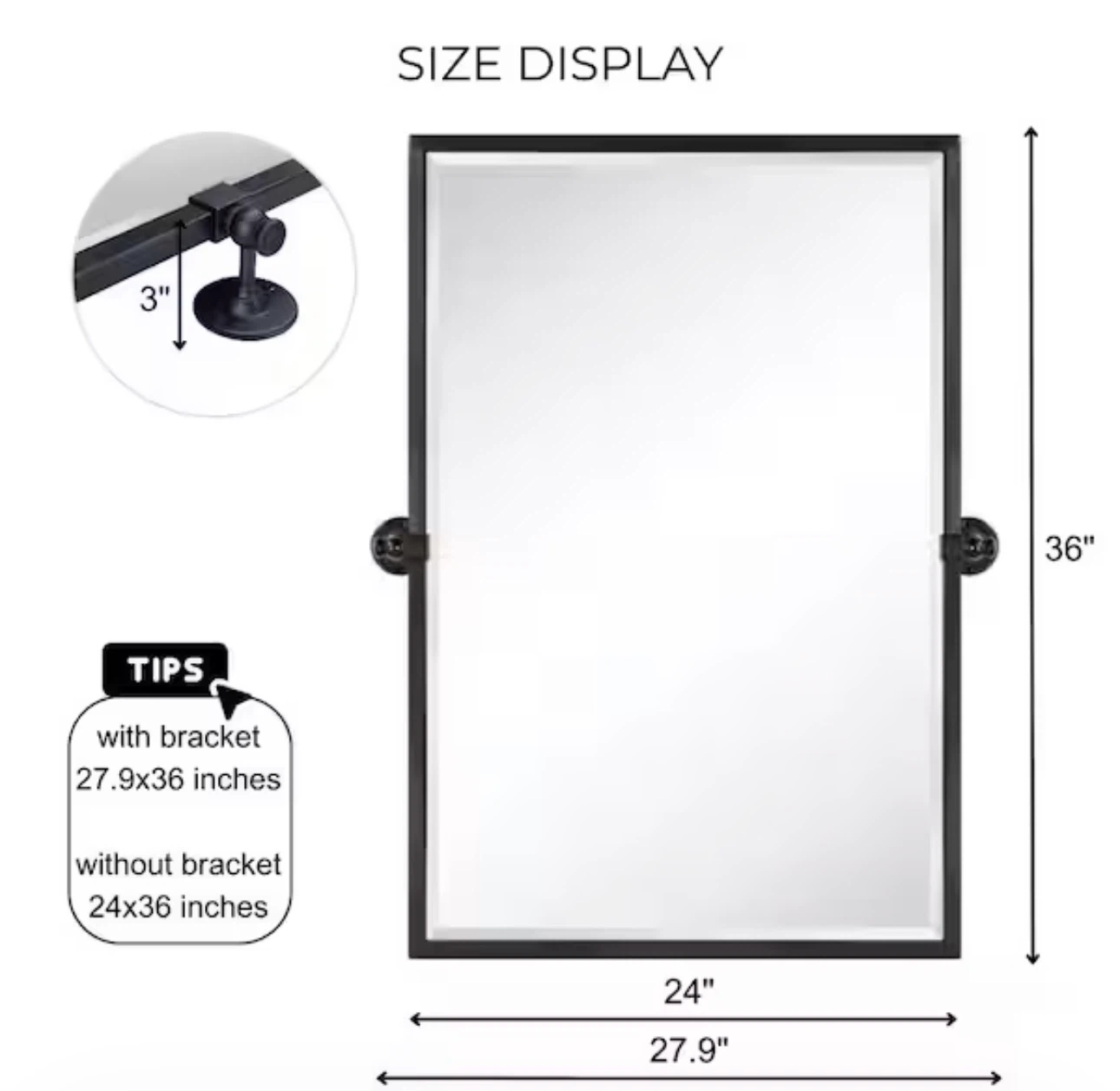 TEhome GC-00108 mirror in black - photo 3