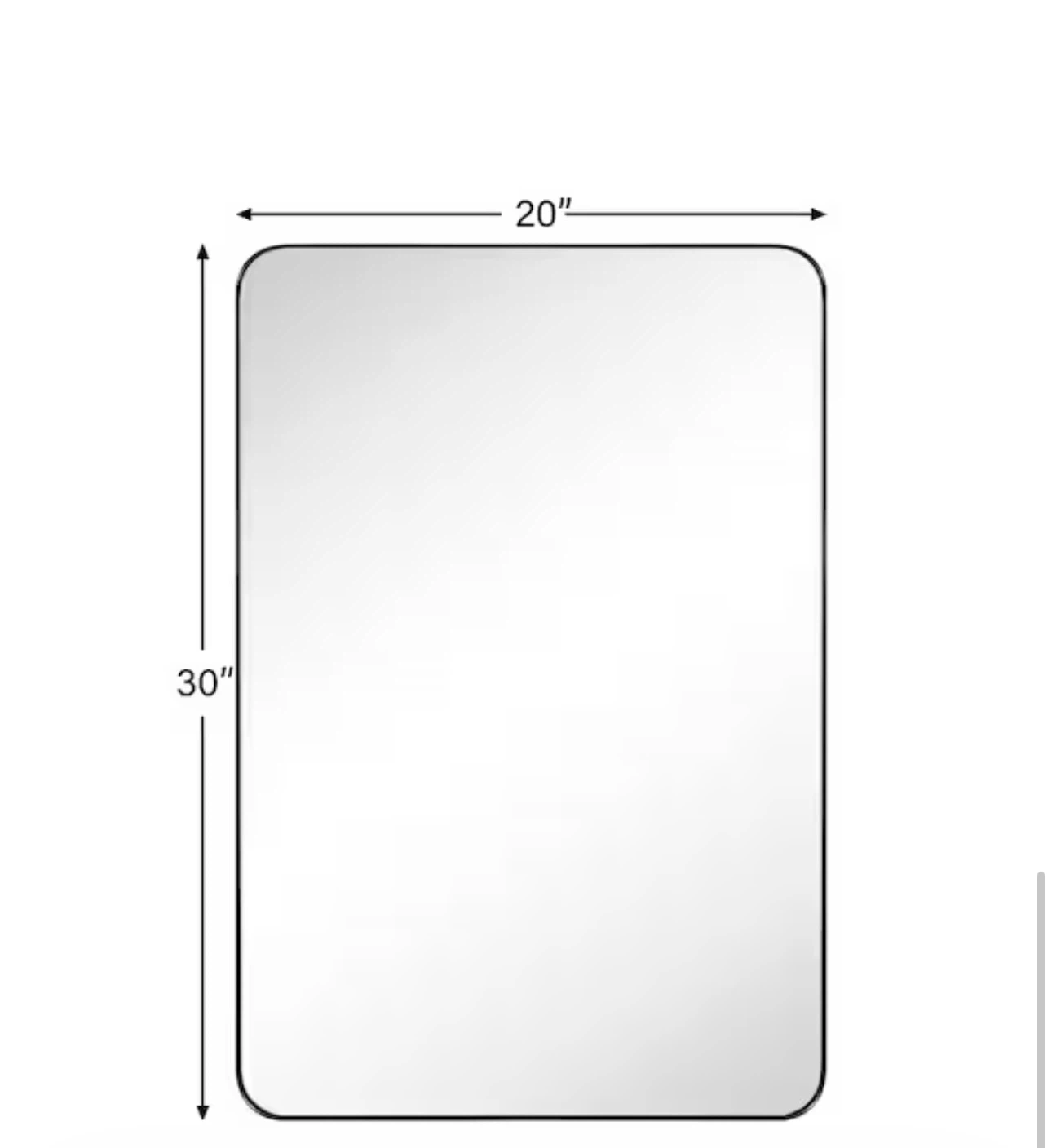 Black Rectangular Wall Mirror - photo 3