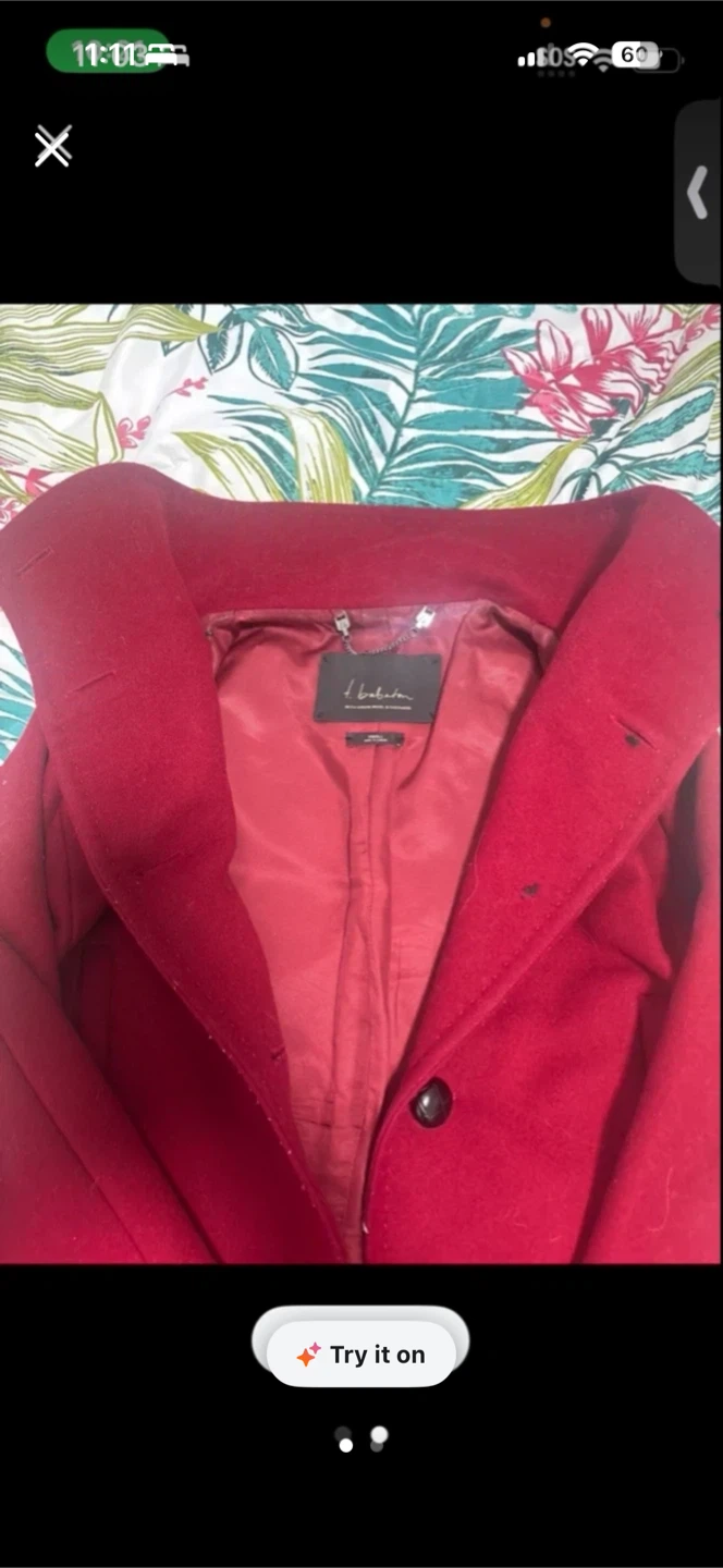 Babaton  Red Wool Blend Coat