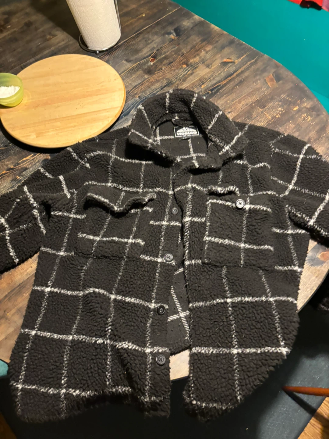 West 49 Plaid Sherpa Jacket