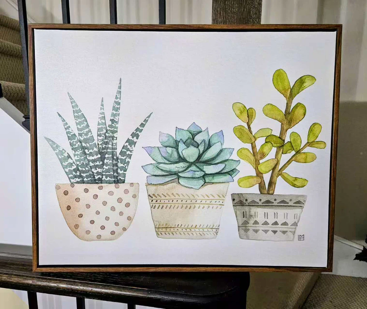 Succulent Potted Plant Wall Art - NEED TO SELL EVERYTHING