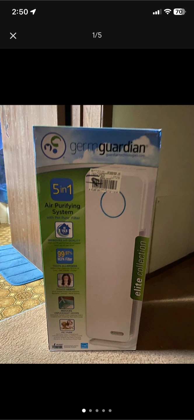 GermGuardian 5-in-1 Air Purifying System with Pet Pure Filter