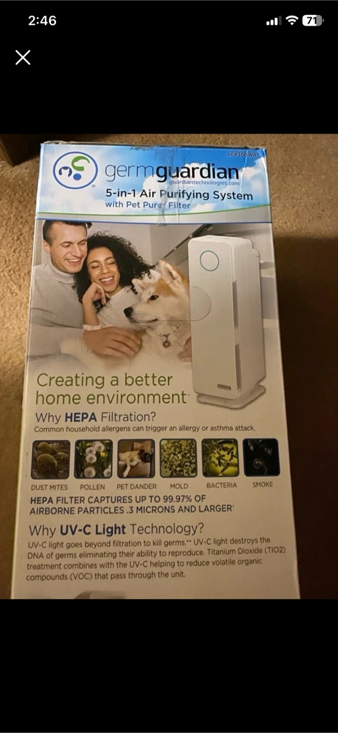 GermGuardian 5-in-1 Air Purifying System with Pet Pure Filter - photo 5