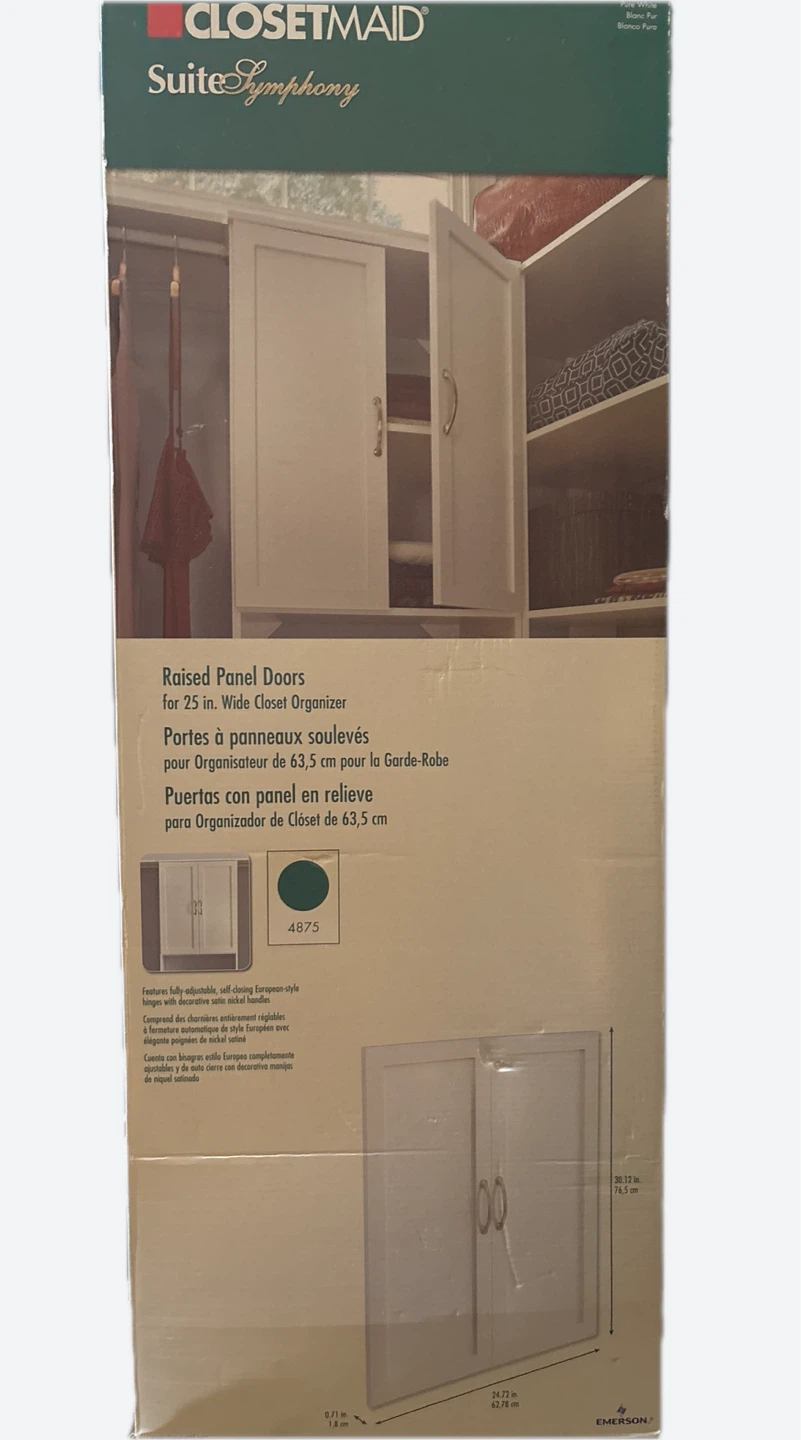 ClosetMaid Raised Panel Doors for 25 in. Wide Organizer