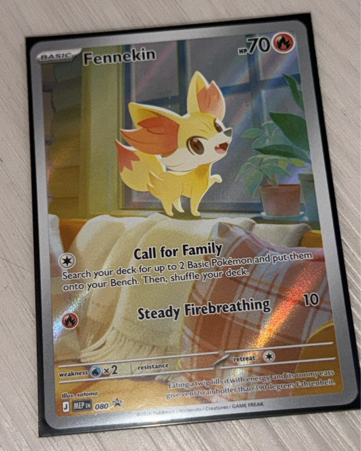 Pokémon Fennekin promo Card
