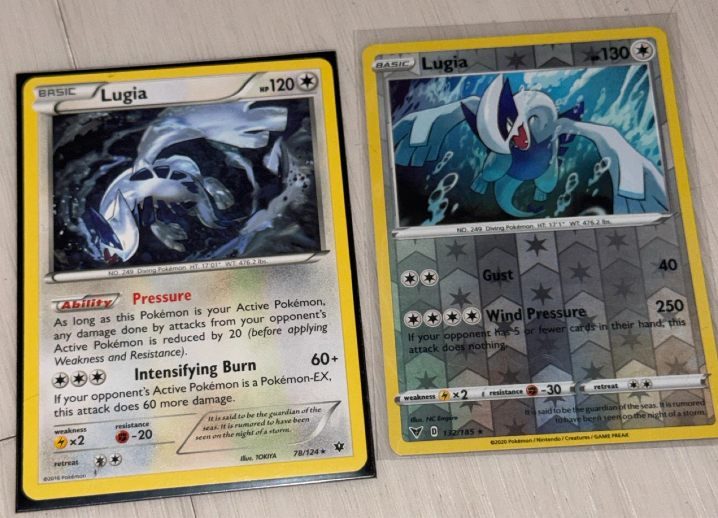 Pokémon Lugia Trading Cards (2)