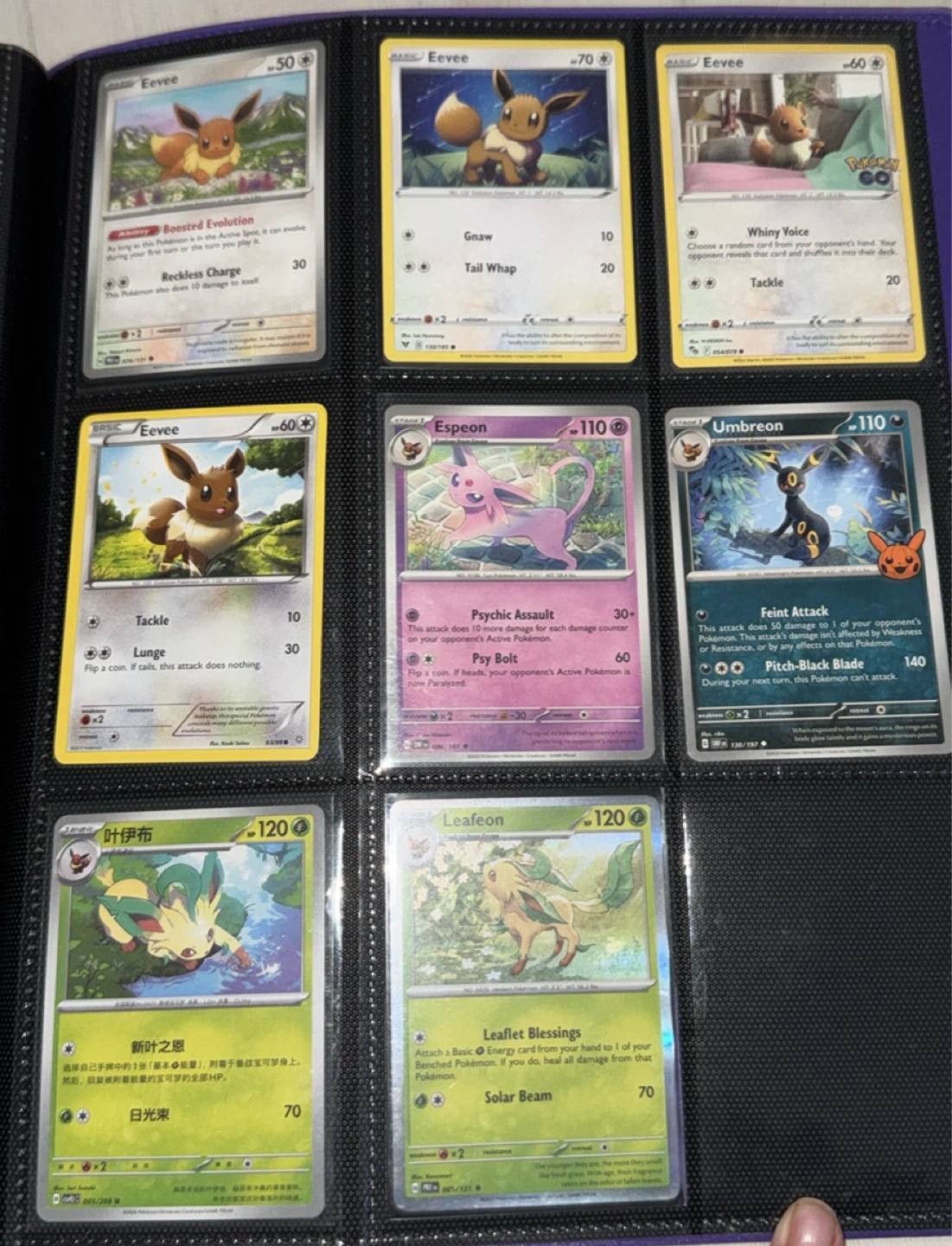 Eevee and eeveelutions Pokémon card lot