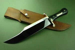 Damascus Steel Knife with Leather Sheath - photo 3