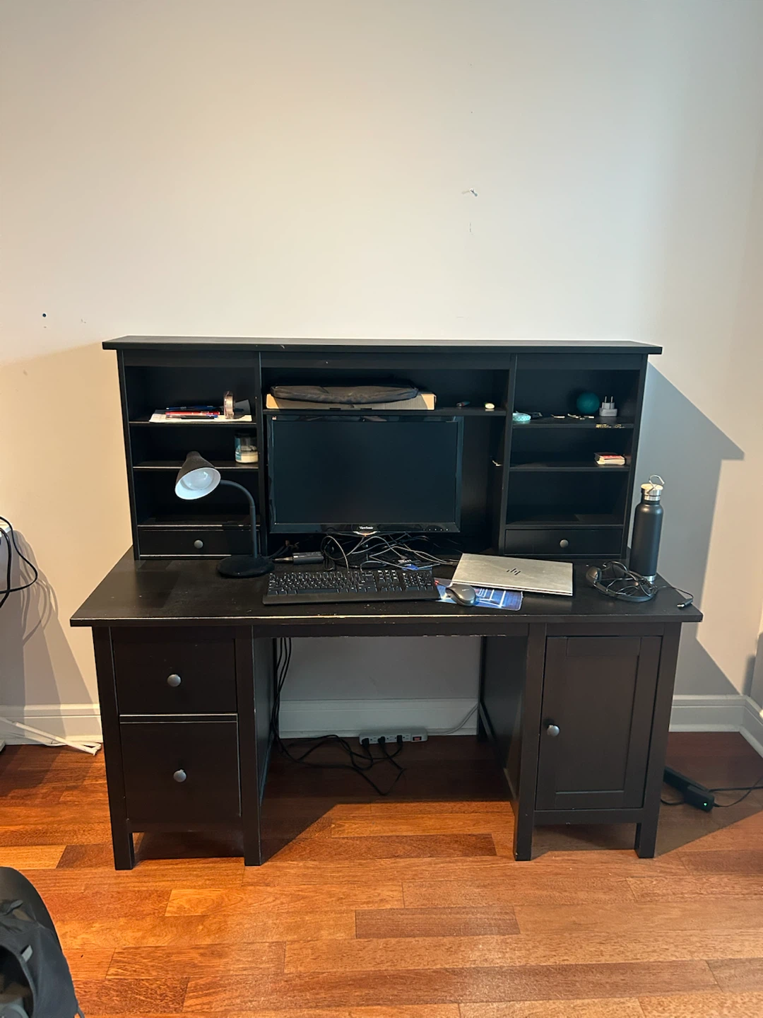 Black computer desk - photo 2