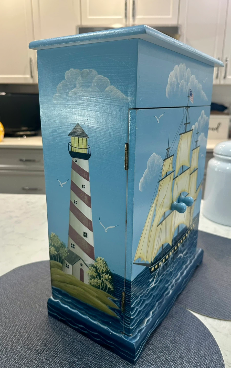 Hand-Painted Nautical Jewelry Box - photo 2