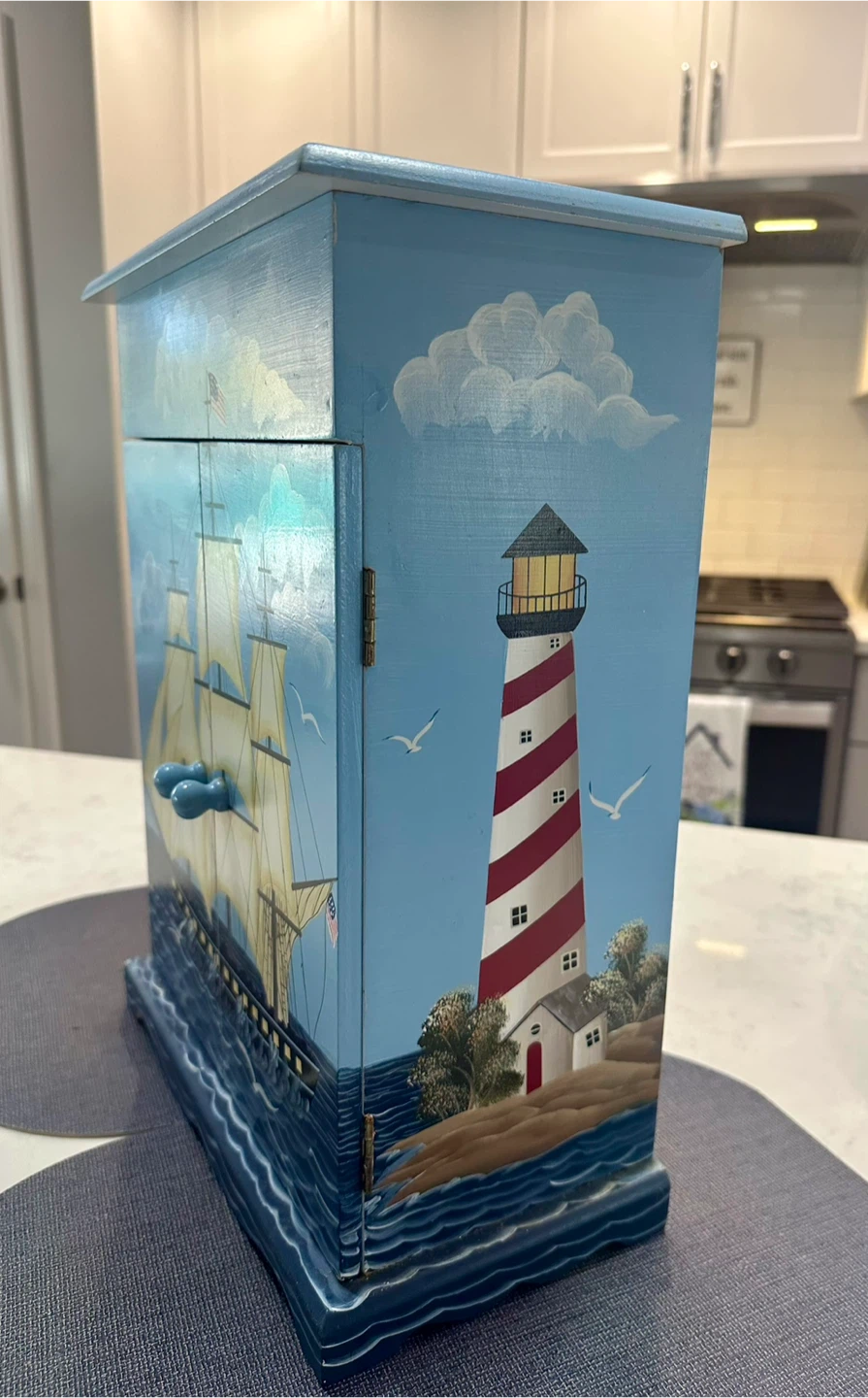 Hand-Painted Nautical Jewelry Box - photo 3