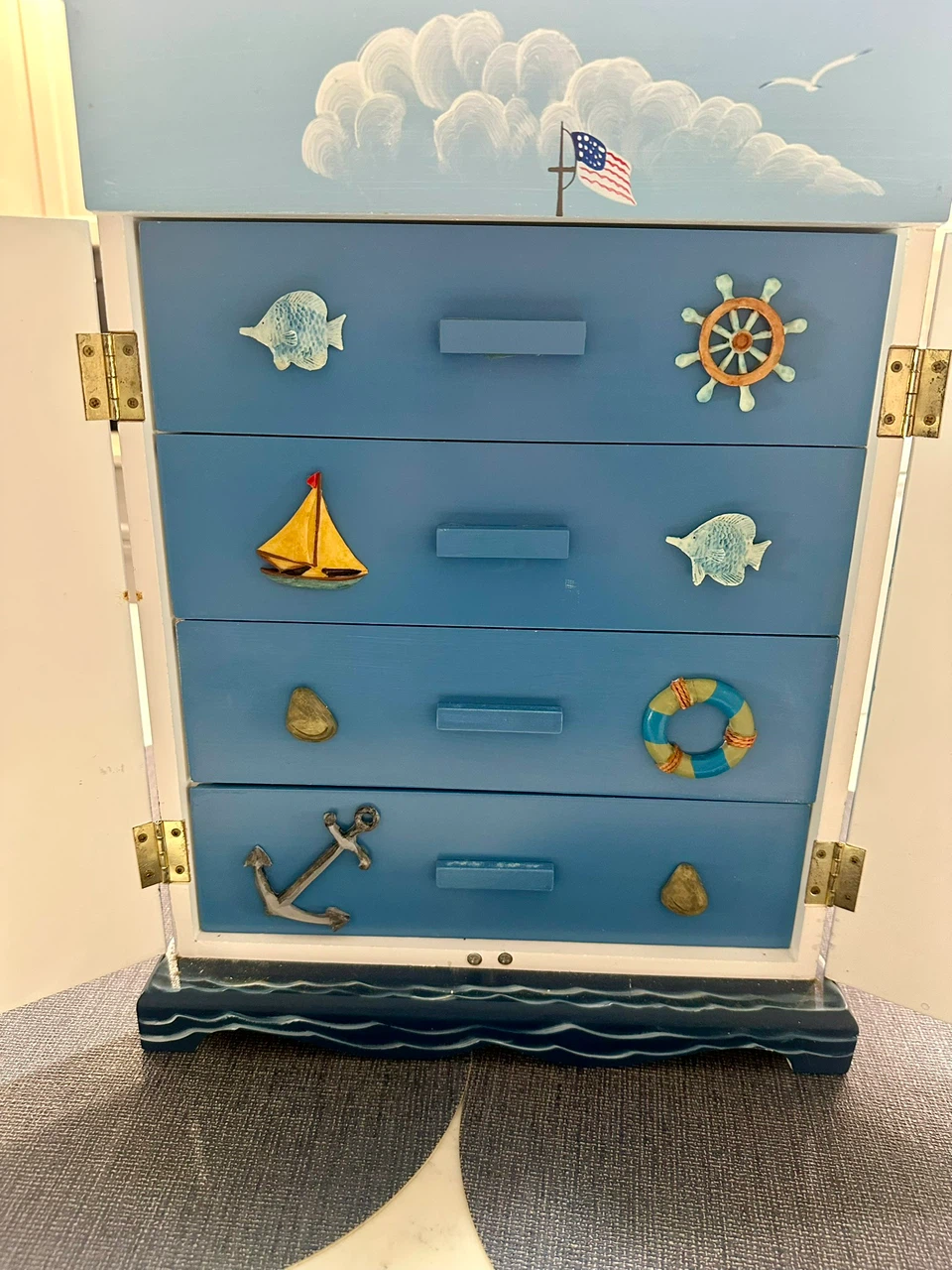 Hand-Painted Nautical Jewelry Box - photo 5