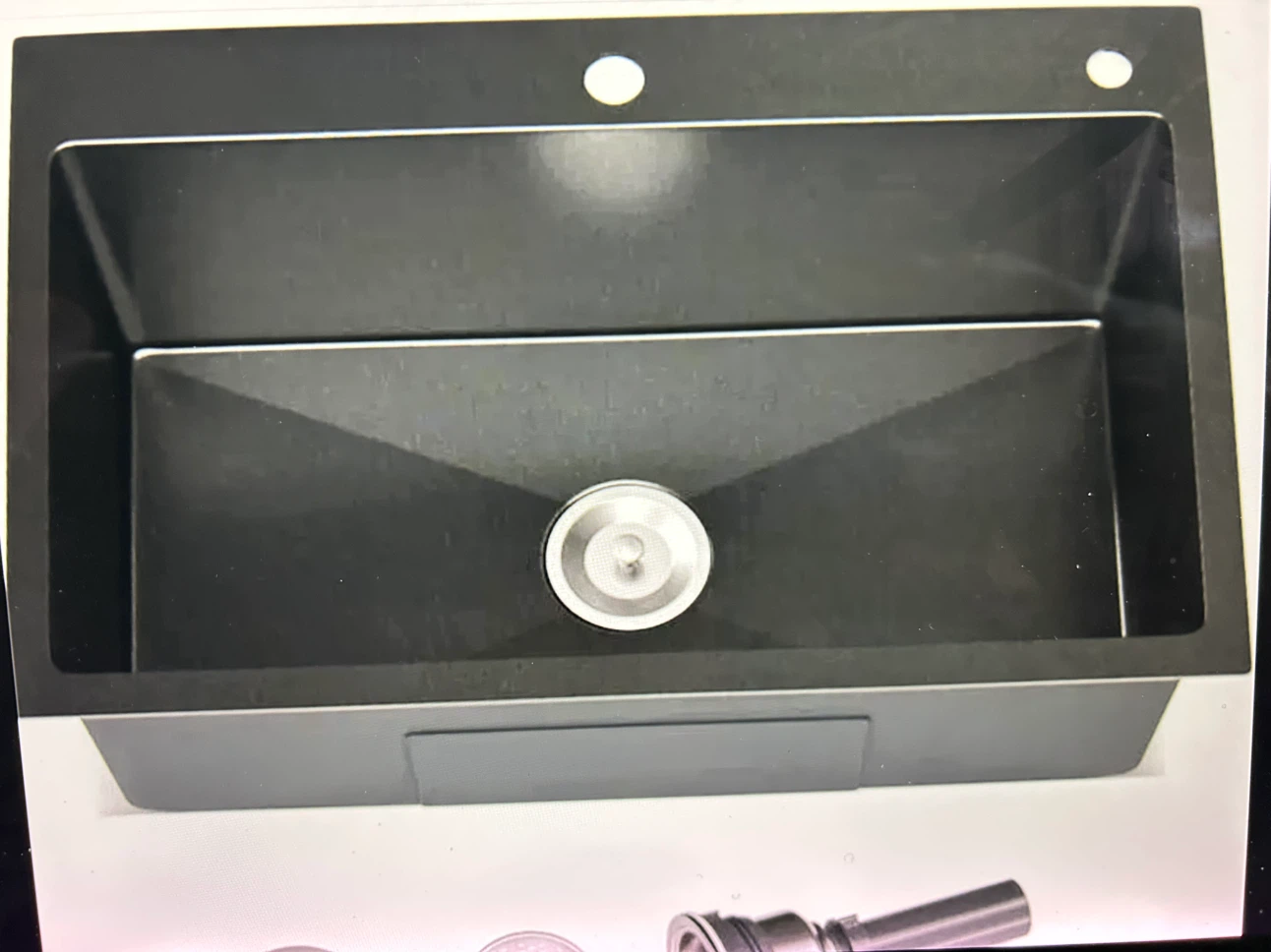 Black Stainless Steel Kitchen Sink 28 x 18 x 9 inch