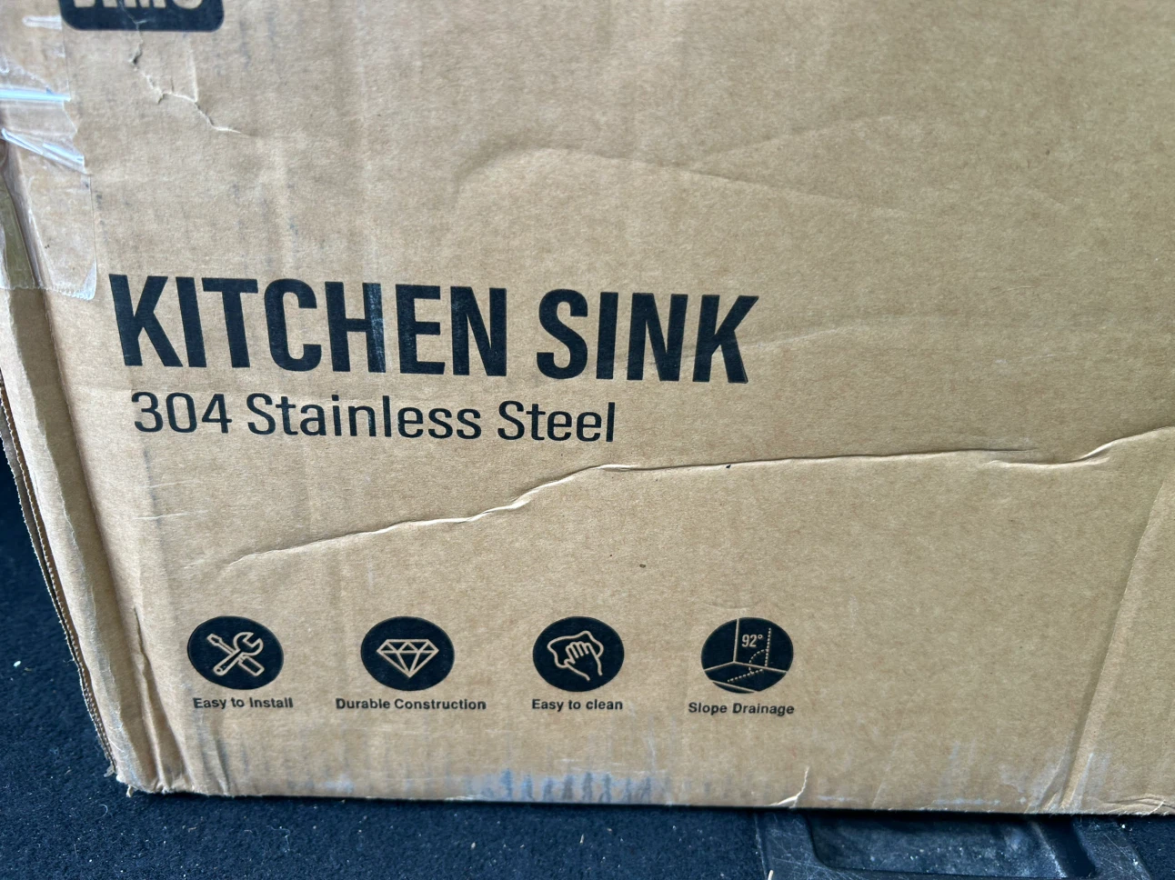 Black Stainless Steel Kitchen Sink 28 x 18 x 9 inch - photo 5