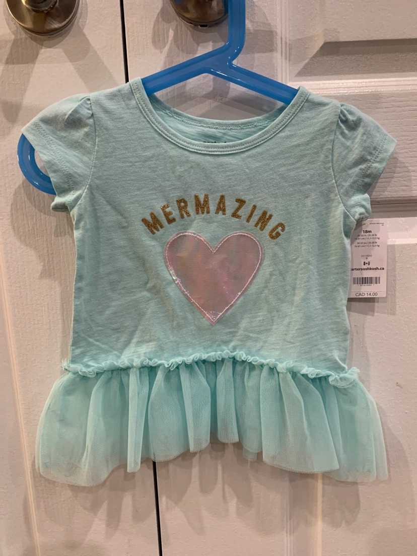 New with tags - Carter's Mermazing T-Shirt 18M